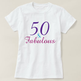 50 und fabelhafte Lila rosa Blau Custom T-Shirt