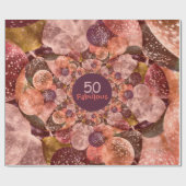 50 und fabelhafte lila rosa Kaleidoskop-Ballone Geschenkpapier (Flach)
