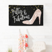 50 und fabelhafte moderne Gold Confetti 50. Geburt Banner (Insitu)