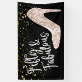 50 und fabelhafte moderne Gold Confetti 50. Geburt Banner (Vertikal)