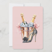 50 und fabelhafte moderne High Heels 50. Geburtsta Einladung (Rückseite)