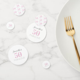 50 und fabelhafte moderne Pink Birthday Party Konfetti