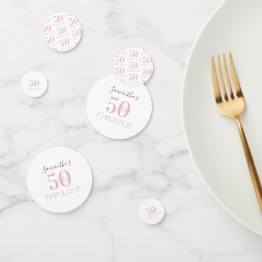 50 und fabelhafte moderne Pink Birthday Party Konfetti (Gruppe)