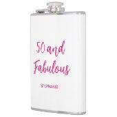 50 und fabelhafte moderne rosa Flasche aus 50 Jahr Flachmann (Links)