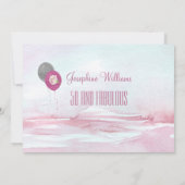 50 und fabelhafte Party Einladung Pink (Rückseite)