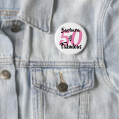50 und fabelhafte Personalisierte Geburtstagsparty Button (Beispiel)