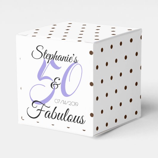 50 und fabelhafte Personalisierte Geburtstagsparty Geschenkschachtel (Vorderseite)