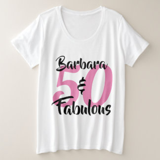 50 und fabelhafte Personalisierte Geburtstagsparty Große Größe T-Shirt