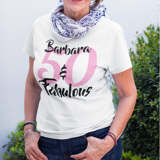 50 und fabelhafte Personalisierte Geburtstagsparty T-Shirt