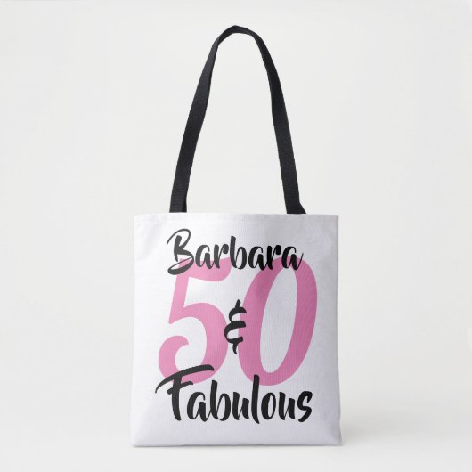 50 und fabelhafte Personalisierte Geburtstagsparty Tasche (Vorderseite)