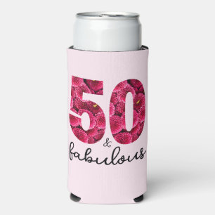 50 und fabelhafte Pink Floral 50. Geburtstagsparty Selters Dosenkühler