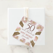 50 und fabelhafte Pink Gold Glitzer Paint Favor Ta Geschenkanhänger (Beispiel)