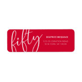 50 und fabelhafte Red Modern Lettering (Vorne)