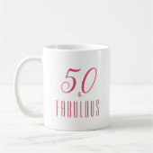 50 und fabelhafte rosa Elegant Heart Coffee Tasse (Links)