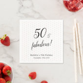50 und fabelhafte rosa Schwarz 50. Geburtstag Serviette (Beispiel)