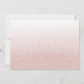50 und fabelhafte Rose Gold Glitzer Elegant Geburt Einladung (Rückseite)