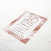 50 und fabelhafte Rose Gold Schlange Tier Geburtst Folieneinladung (Gedreht)