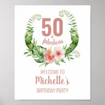 50 und fabelhafte rot rosa elegante Geburtstagspar