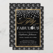 50 und fabelhafte schwarze Diamanten glamourös Einladung (Vorne/Hinten)