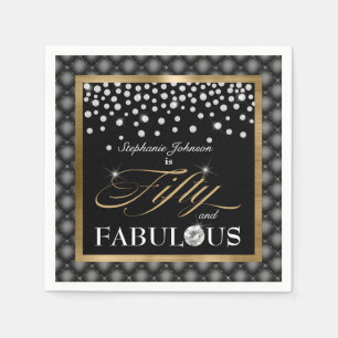 50 und fabelhafte schwarze Diamanten glamourös Serviette
