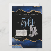 50 und fabelhafte schwarze Gold Einladung der Mari (Vorderseite)