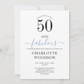 50 und fabelhafte schwarze Gold Einladung der Mari (Rückseite)