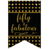 50 und fabelhafte schwarze Goldpunkte Wimpelkette (Zweite Fahne)