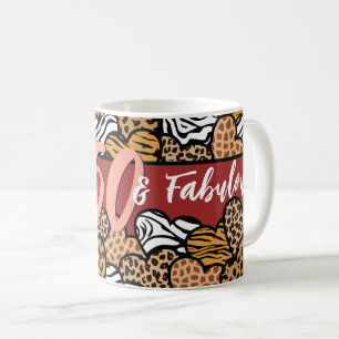 50 und Fabelhafte Stylische Rote Tierdruck Herzen Kaffeetasse