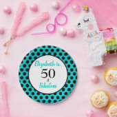 50 und fabelhafte türkisblaue Teller (Party)