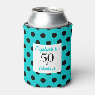 50 und fabelhafte türkise Blue Birthday Party Dosenkühler