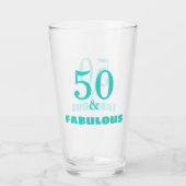 50 und fabelhafte türkisfarbene stilvolle moderne  glas (Vorderseite)