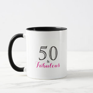 50 und fabelhafte Typografie-50. Geburtstag Tasse