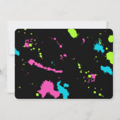 50 und fabelhaften 80er Retro Paint Spritzer Gebur Einladung (Rückseite)