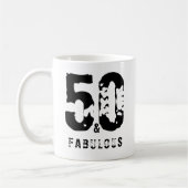 50 und fabelhaften individuelle Name Schwarz moder Kaffeetasse (Links)