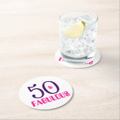 50 und fabelhafter 50. runder pappuntersetzer (Vor Ort)