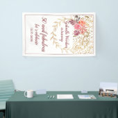 50 und fabelhafter, blumenrosa Marsala-Glitzer Banner (Messeveranstaltung)