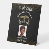 50 und fabelhafter Geburtsname Personalisiert Sockelschild (Vorderseite)