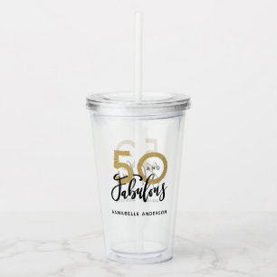 50 und fabelhafter Geburtstag Acryltrinkbecher