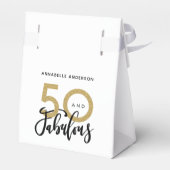 50 und fabelhafter Geburtstag Geschenkschachtel (Rückseite)