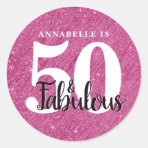 50 und fabelhafter Geburtstag Pink Sparkle Glitzer