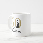 50 und fabelhafter GoldGlitzer-50. Geburtstag Kaffeetasse (Vorderseite Links)
