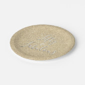 50 und fabelhafter Goldsparkle-Glitzer Pappteller (Schrägansicht)