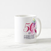 50 und fabelhafter Hund mit Balloons Kaffeetasse (VorderseiteRechts)