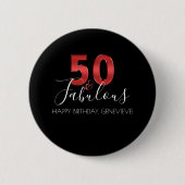 50 und fabelhafter | Kasinovegas-Geburtstag Button (Vorderseite)