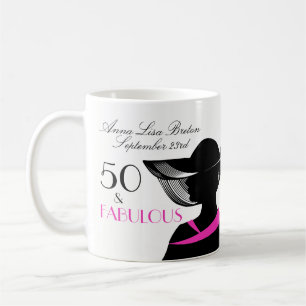 50 und fabelhafter Kunst-Deko-eleganter 50. Kaffeetasse