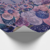 50 und fabelhafter lila Ballon-Geburtstag Geschenkpapier (Ecke)