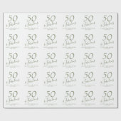 50 und fabelhafter Name personalisierter Geburtsta Geschenkpapier (Flach)