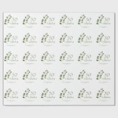 50 und fabelhafter Salbei-Grüner Eukalyptus Geburt Geschenkpapier (Flach)