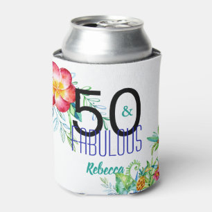 50 und fabelhafter tropischer 50. Geburtstag Dosenkühler