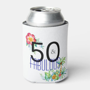 50 und fabelhafter tropischer 50. Geburtstag Dosenkühler